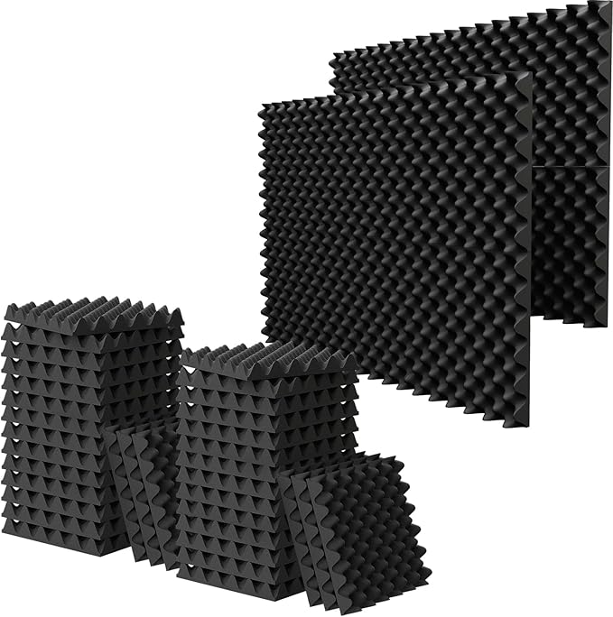 18 Pack 1.5"X12"X12" Acoustic Foam, Sound Proof Egg Crate Foam, Upgraded