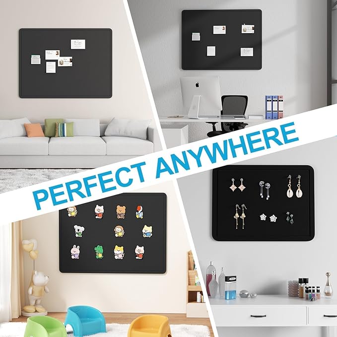 Large Felt Bulletin Board for Wall, Soft Felt Cork Board for Office, Home