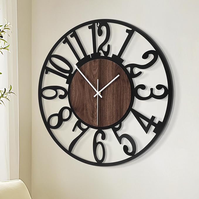 1st owned Large Wall Clock for Living Room Decor- 32" Decorative Antique Silent