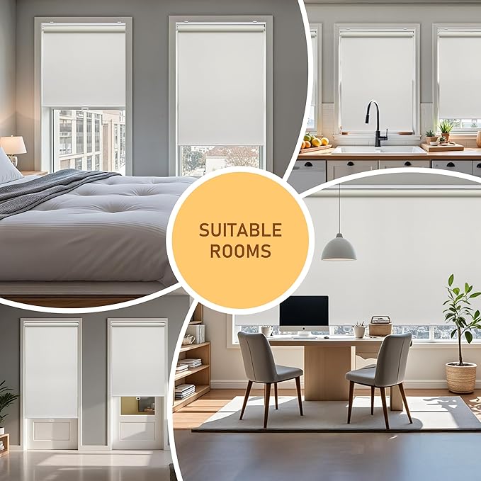 AOSKY Cordless Roller Shades Blackout Blinds