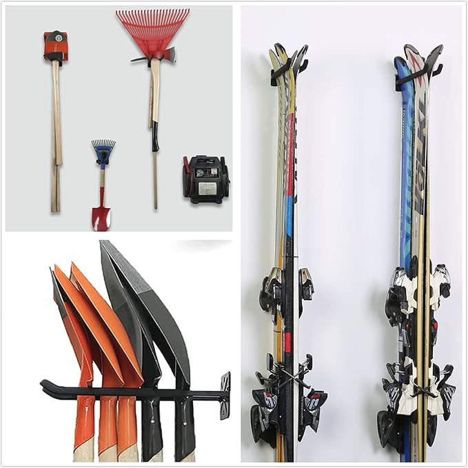 TORACK 4 Pack Garage Storage System Hooks, Heavy Duty Wall Mount Tool Organizer