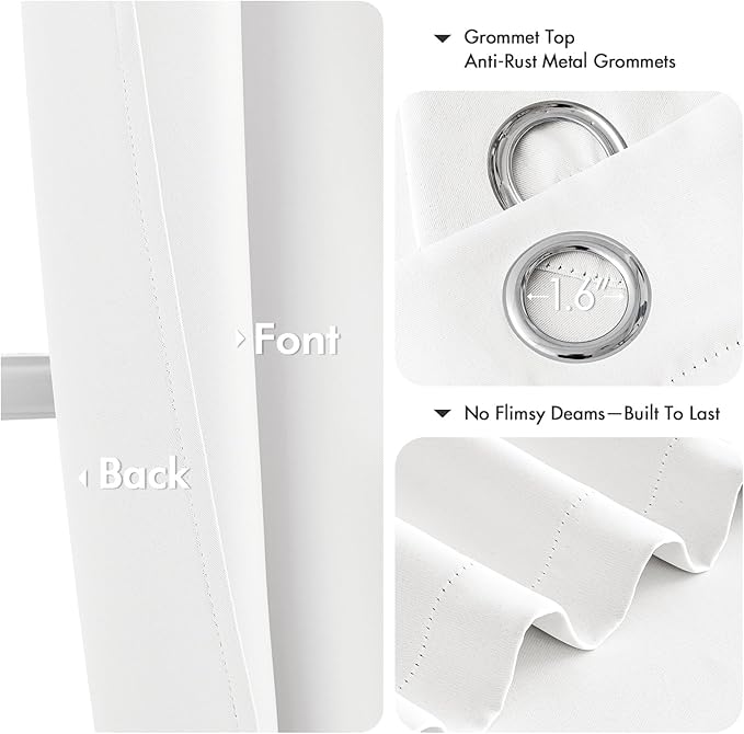 MIULEE Blackout Curtains for Bedroom Living Room 2 Panels, Thermal Insulated