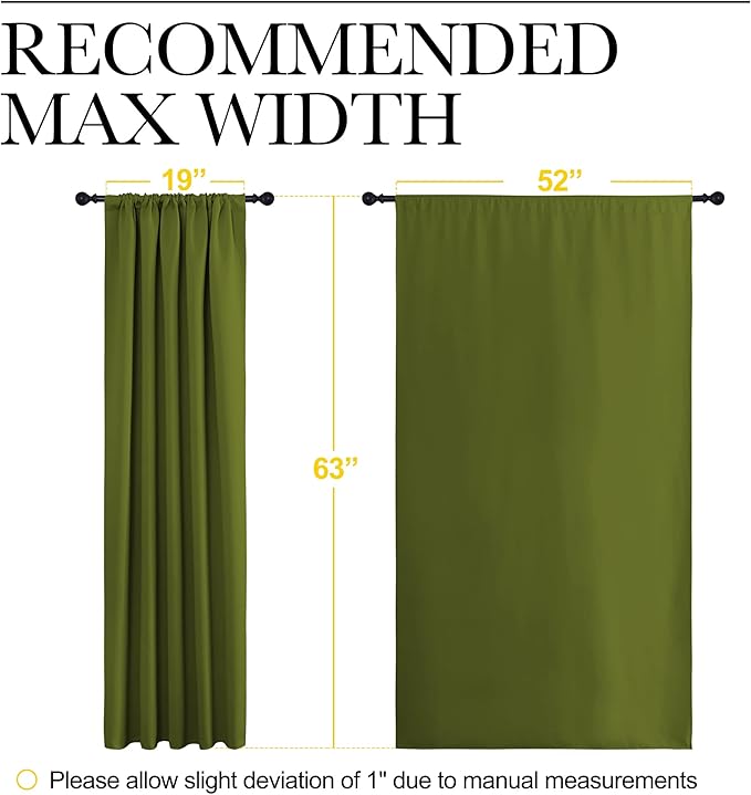 NICETOWN Blackout Draperies and Curtains, Thermal Insulated Window Decoration