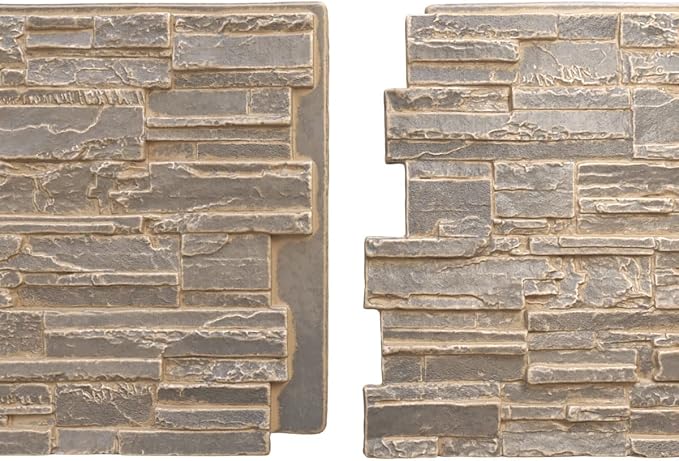 EverStone Cascade Faux Stone Panel, 48 5/8"W x 24 3/4"H x 1 1/4"D, Cannondale