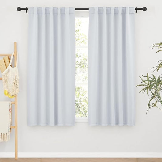 RYB HOME Room Darkening Kitchen Curtains 2 Panels Set, Thermal Insulated Small