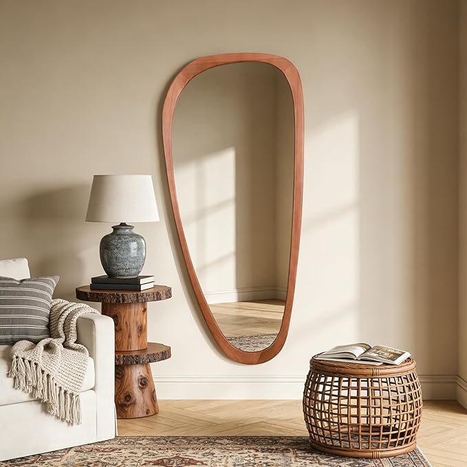WallBeyond Asymmetrical Mirror, Irregular Mirror Full Length, Boho Wall Mirrors