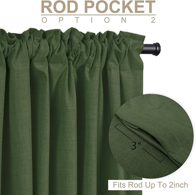 100% Blackout Shield Linen Blackout Curtains