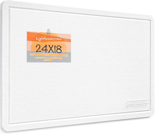 Lightomorrow Bulletin Board, 24 x 18 inches Felt Board Decorative Pin Board