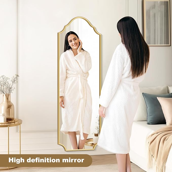 WallBeyond Arched Full Length Mirror Wall Mounted, Living Room, Hanging or
