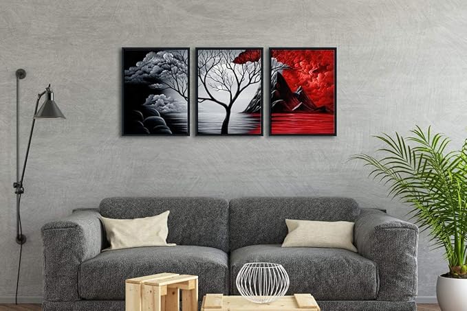 Wieco Art Framed Wall Art the Cloud Tree Wall Art HD print of Oil Paintings