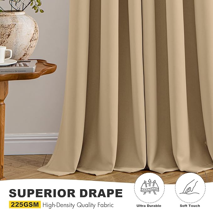 MIULEE Blackout Curtains for Bedroom Living Room 2 Panels, Thermal Insulated