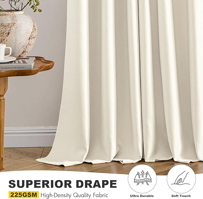 MIULEE Blackout Curtains for Bedroom Living Room 2 Panels, Thermal Insulated