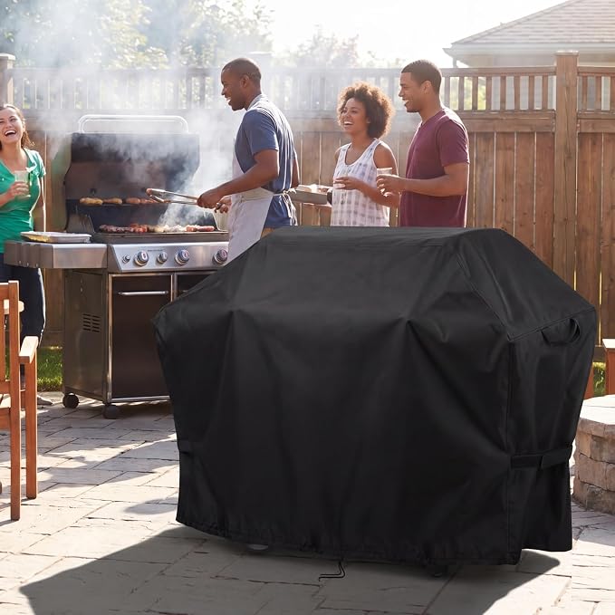 BBQ Grill Cover for Kitchenaid 4-Burner Gas Grill Models 720-0745, Waterproof 600D Outdoor Propane Barbecue Covers Smoker Covers- 56" L x 23" W x 48" H
