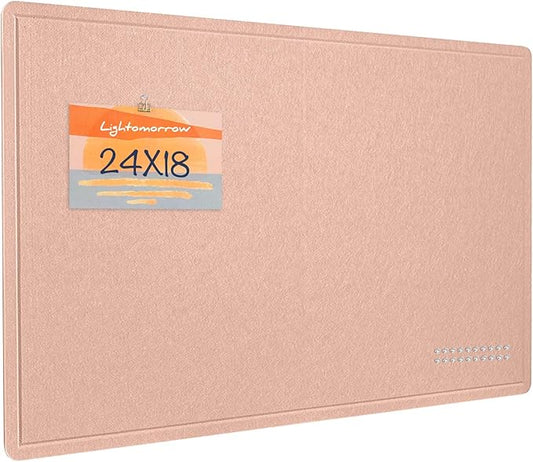 Lightomorrow Bulletin Board, 24 x 18 inches Felt Board Decorative Pin Board