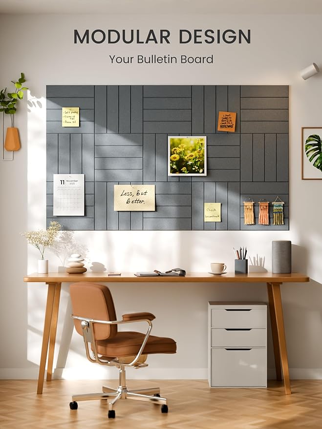 Bumusty Large Cork Board Alternative-36 x 24" Felt Bulletin Board Tiles