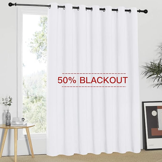 NICETOWN Sliding Door Curtains for Patio, Wide Width Drape, Vertical Curtains