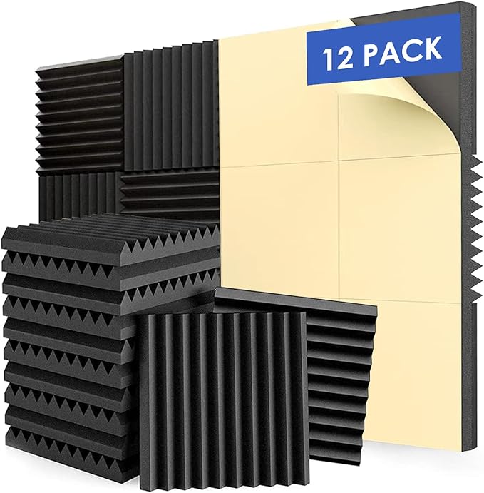 FONESO Acoustic Panels, High Density Soundproof Foam Panels, Fire Resistant