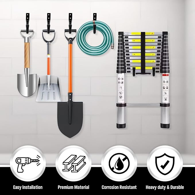 Heavy Duty Garage Storage Hooks, 6-piece Bike Hooks