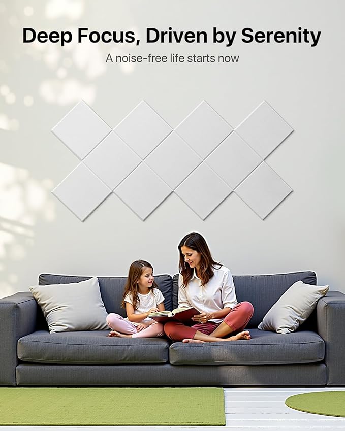 Soundsbay Mass Loaded Vinyl, Soundproof Wall Panels Self-adhesive, 12 Pack