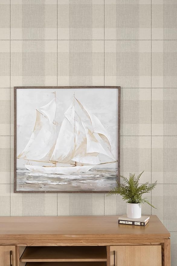 NextWall Lenox Hill Plaid Peel and Stick Wallpaper