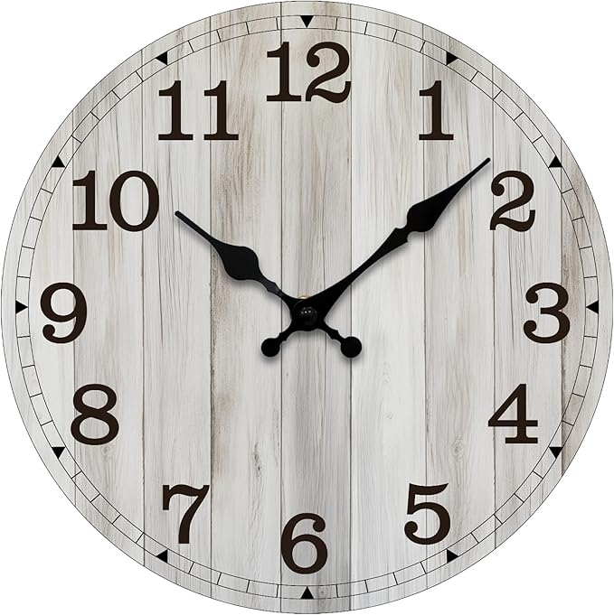 Wall Clock, Modern Wall Clocks Battery Operated, Silent Non Ticking Clock