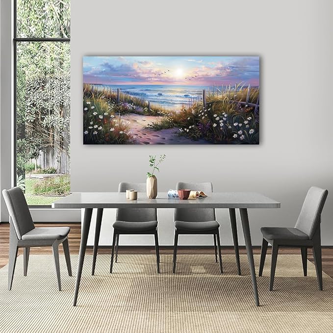 hyidecorart Large Wall Art For Living Room Canvas Wall Decor For Bedroom Blue