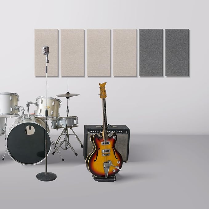 UMIACOUSTICS 4 PCS Acoustic Panels, 2“ Thick 23.6" x 11.8" Fiberglass Sound