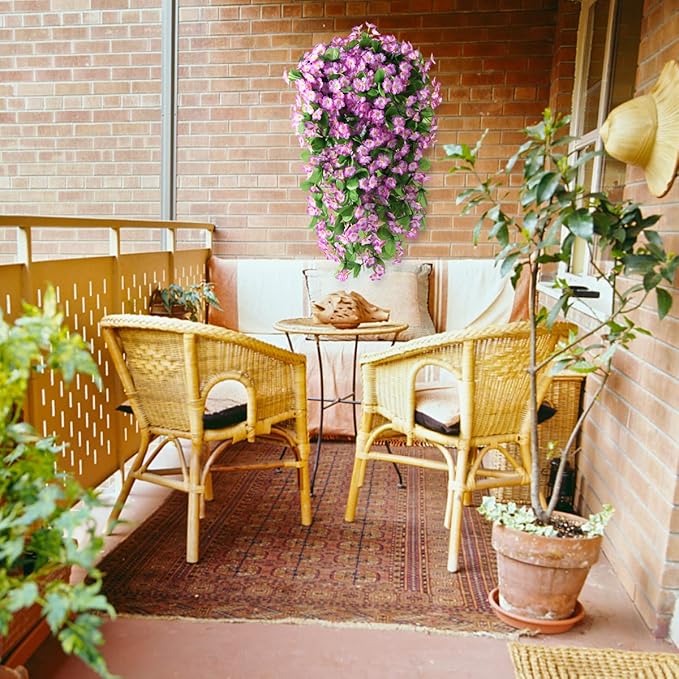 ZFProcess Artificial Fake Hanging Flowers Plants