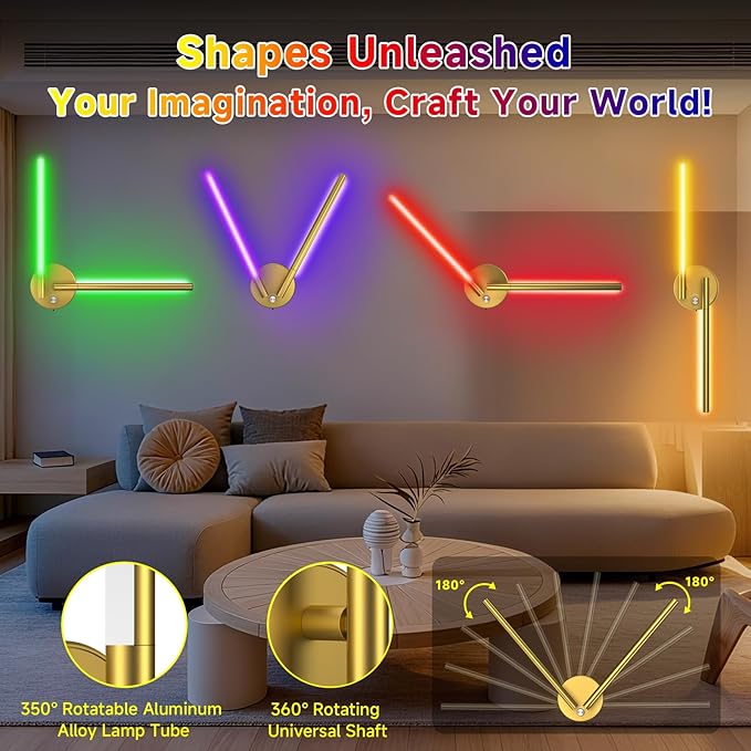 Wall Sconces with Remote, Rechargeable Battery Operated, Wireless Magnetic Wall