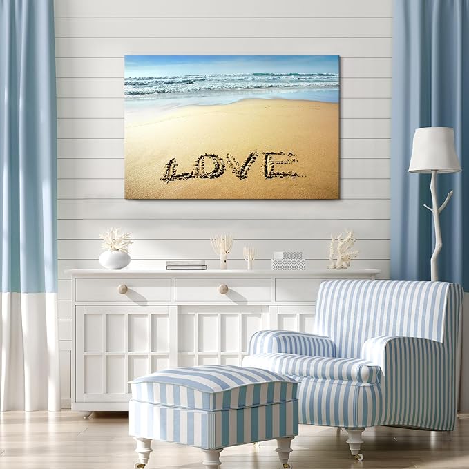 Goldfoilart Beach Canvas Wall Art
