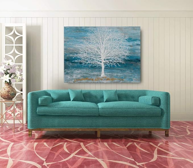 Yihui Arts Canvas Art Wall Decor, Modern Nature Teal Artwork Prints, Large Size