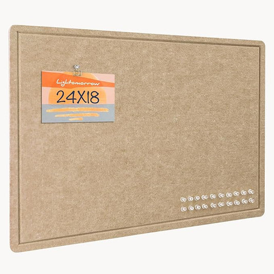 Bulletin Board, 24 x 18 inches Decorative Felt Pin Board, Cork Board Alternative
