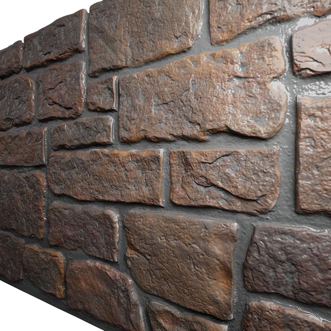 EverStone Cobblestone Faux Stone Panel, Arizona Desert Color