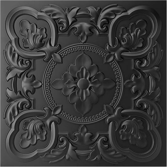 Art3dwallpanels 12 Pack Drop Ceiling Tiles, 24 x 24 Inch High Grade PVC 3D Wall