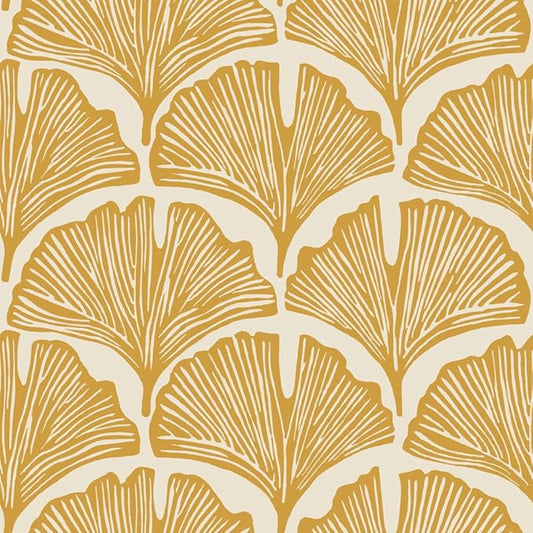 Tempaper x Novogratz Golden Mustard Feather Palm Removable Peel and Stick