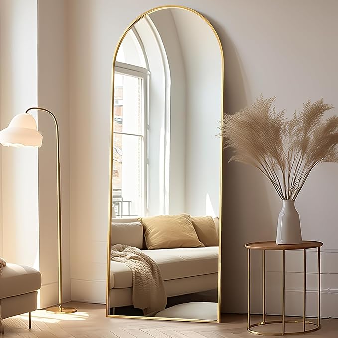 Rowjut Floor Mirror Arched Full Length Mirrors, Mirror Full Length Standing