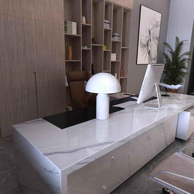 BAYYA Extra Wide Marble Granite Peel and Stick Wallpaper Ivory White