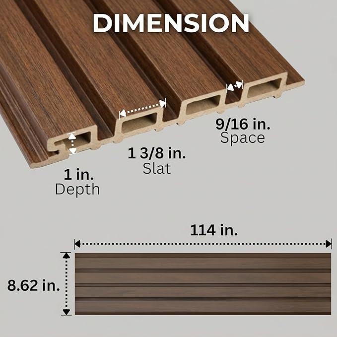 From Plain to Beautiful in Hours WPC Exterior Wall Slat Panels Waterproof