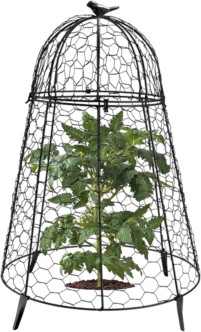 COATTOA Plant Protector Chicken Wire Cloche, Plant Protectors from Animals, 18.7Ã12 Inch Large Garden Cloches for Plants, Sturdy 2-in-1 Cloche Dome for Plants, Plant Protectors for Easy Pruning