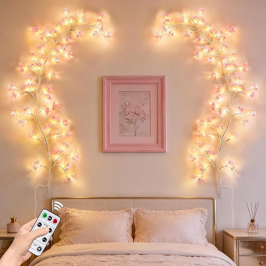 Cherry Blossom Tree Branch Lights: Cherry Blossom Willow Vine Garland