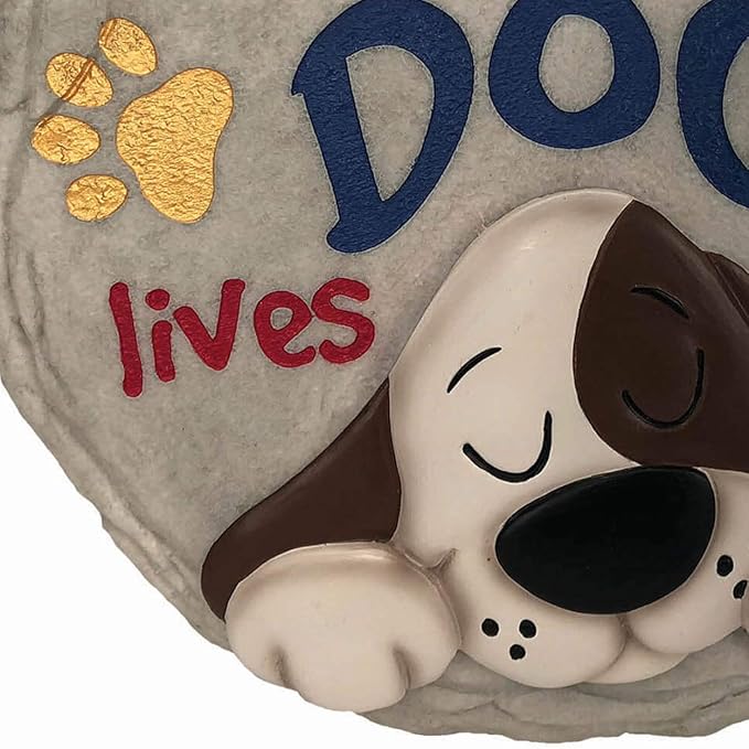 Spoontiques - Garden Décor - Spoiled Rotten Dog Stepping Stone - Decorative Stone for Garden (Pack of 10)
