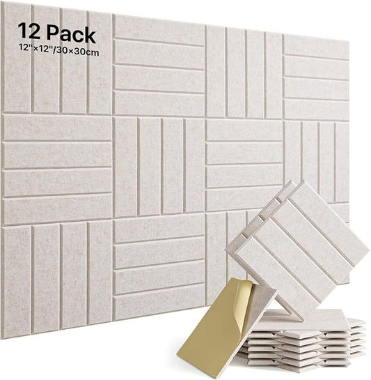 12 Pack Sound Proof Foam Panels