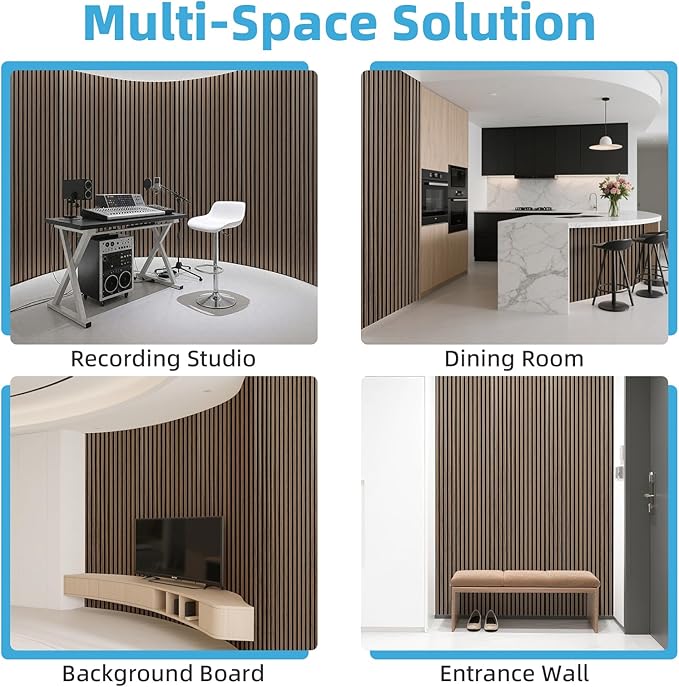 Art3d 2-Pack Acoustic Wood Slat Wall Panel