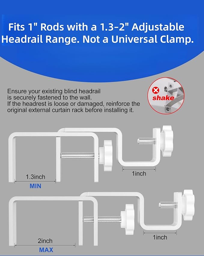Over-Blinds Curtain Rod Brackets