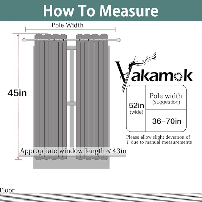 Yakamok Pure White 100% Blackout Curtains