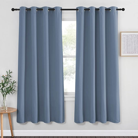 NICETOWN Stone Blue Blackout Curtain