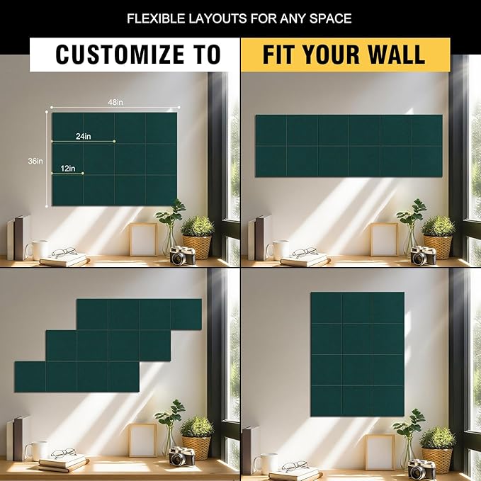 TSJOFFICE Large Cork Board for Wall