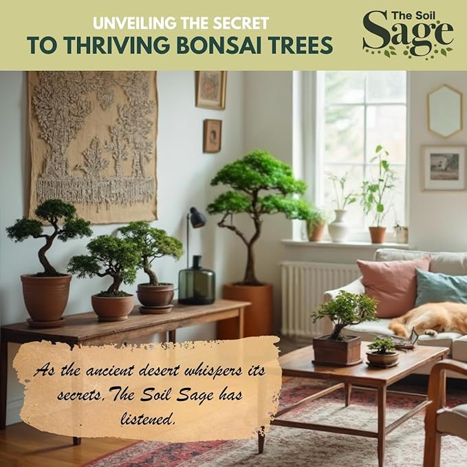 The Soil Sage 2.5qts Premium Bonsai Mix - U.S.A. Made Ready to Use - Akadama, Pumice, Lava Rock, Fine Pine Bark - Large Bag for All Bonsai Tree - High Drainage Potting, Repotting (Bonsai Soil/2.5 qt)