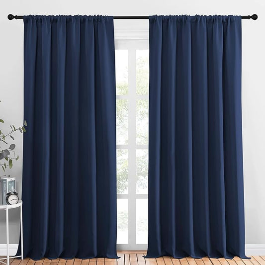 NICETOWN Living Room Curtains, Home Decorations Thermal Insulated Solid Rod