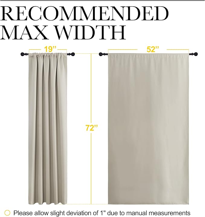 NICETOWN Blackout Curtains for Living Curtains, Room Darkening Window Curtain